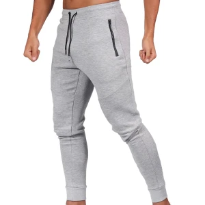 Men Casual Athletic Tapered Jogger Pants With Panels Slim Fit Custom Workout Running Middleweight Sweatpants with Zipper Pockets