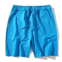 Men-Custom-Pants-Cotton-Wholesale-Mens-Drawstring-Jogger-Knitted-Logo-Short-Grey-Fleece-Sweat-Shorts