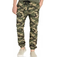 Men Jogger Pants in Basic Army Style Sublimated and Stretch Twill Fabric Solid Colors 92% Cotton 8% Spandex Custom Military